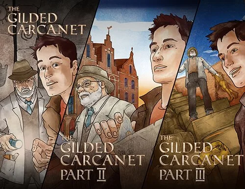 The Gilded Carcanet trilogy chapter covers