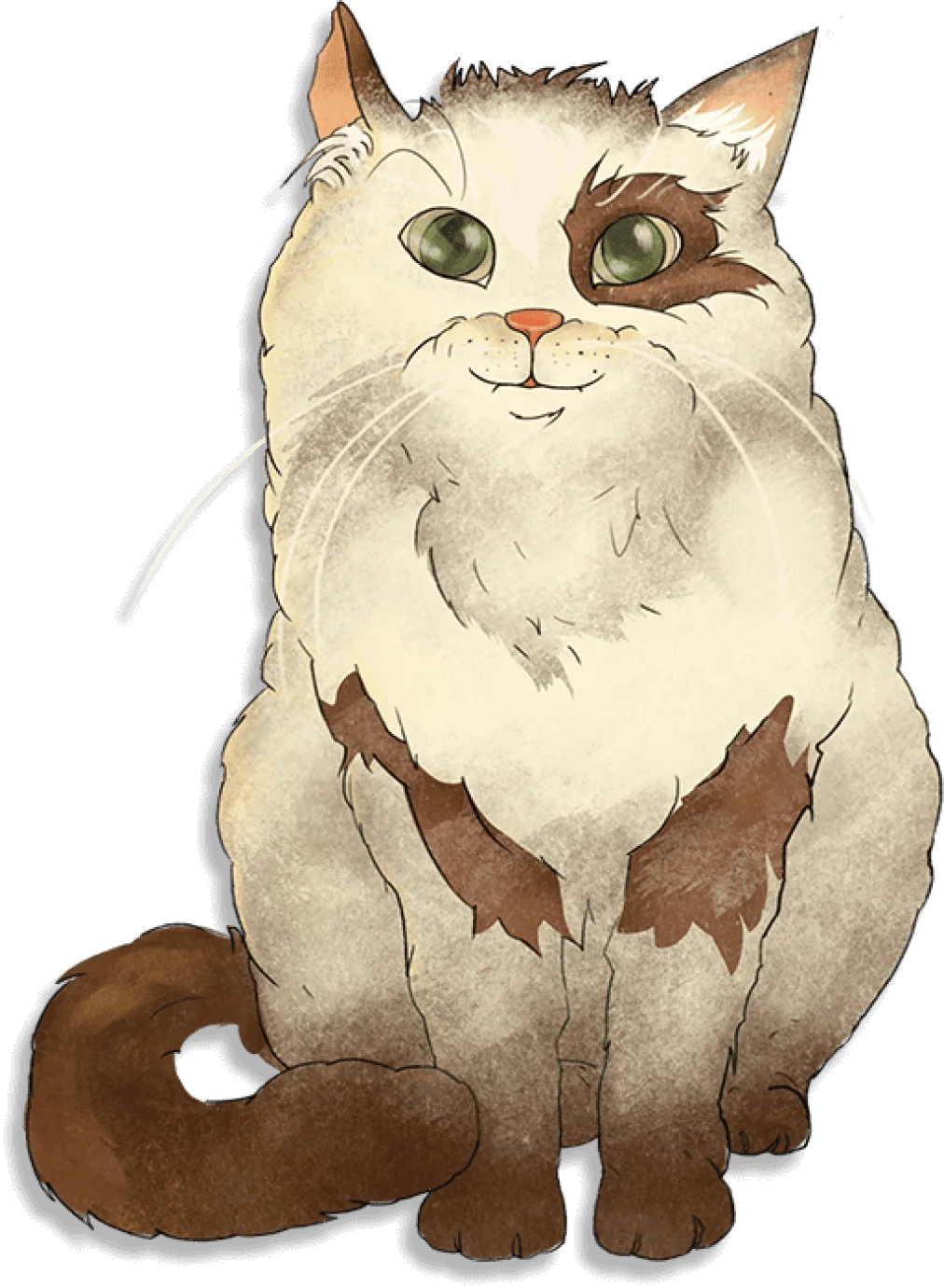 Marshmallow, Professor Wumblemore's fluffy talking cat, mid-stride
