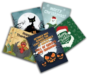Seasonal posters from the Legacy Bundle extras