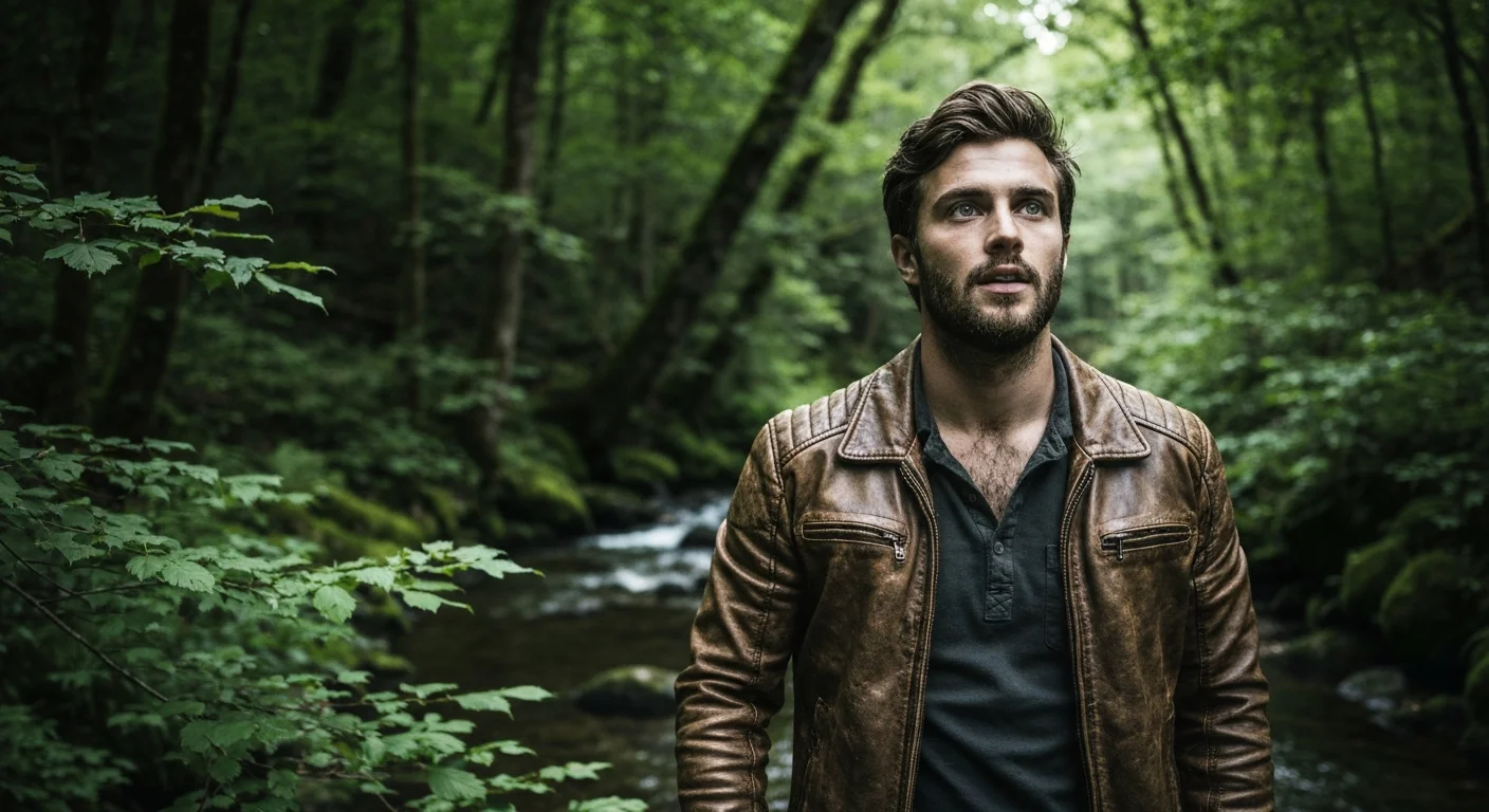 Kinder spielen Fangen auf einer sonnigen Waldlichtung in der Nähe des Campingplatzes.