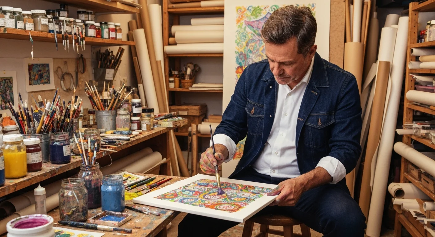 Een gezin dat samen creatieve knutselactiviteiten onderneemt aan de keukentafel.